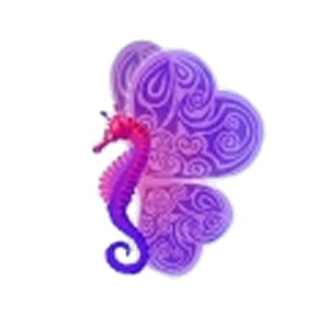 Purple Heartwing Seahorse